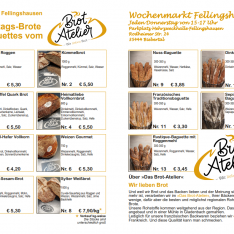 Angebotene Brotsorten